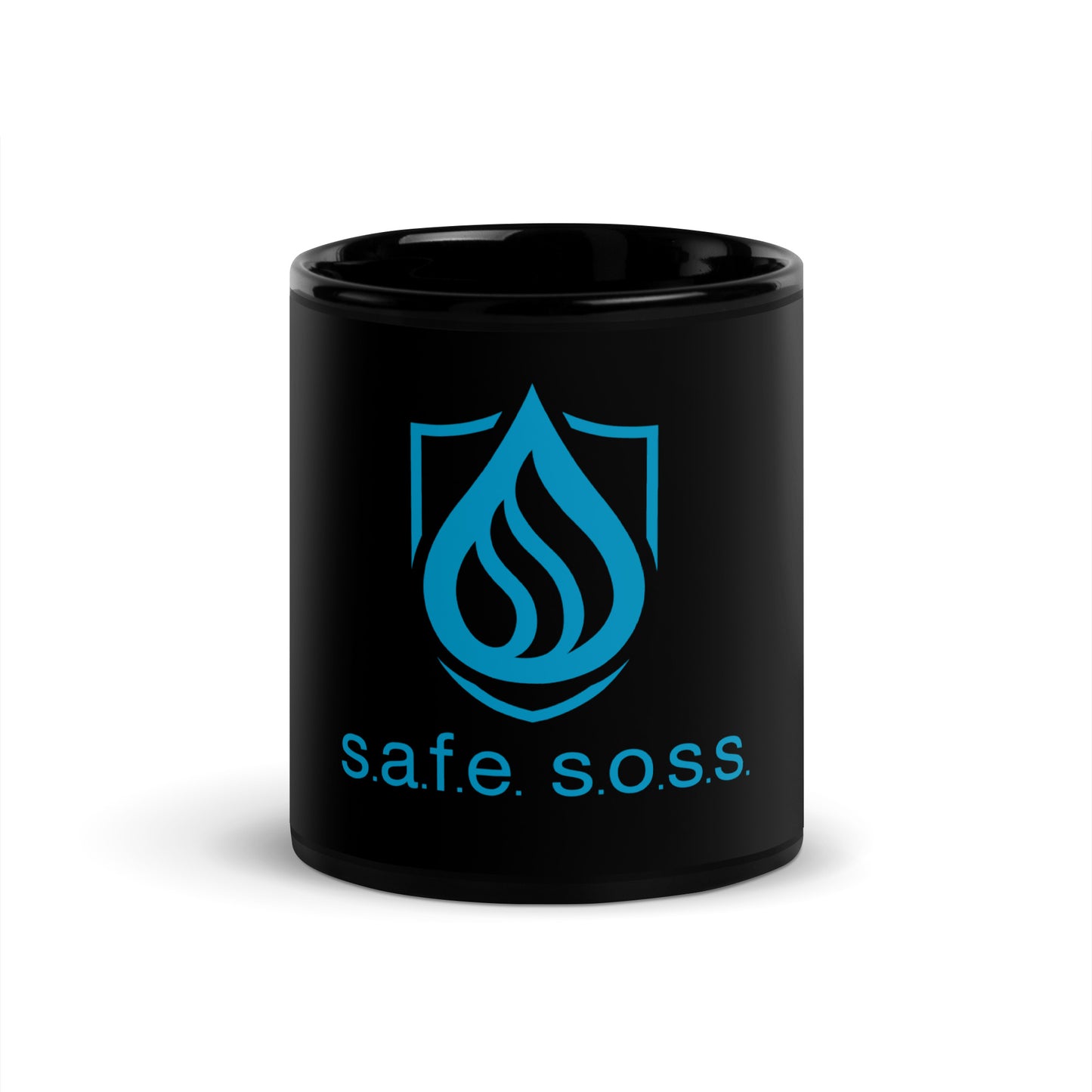 safe soss Black Glossy Mug