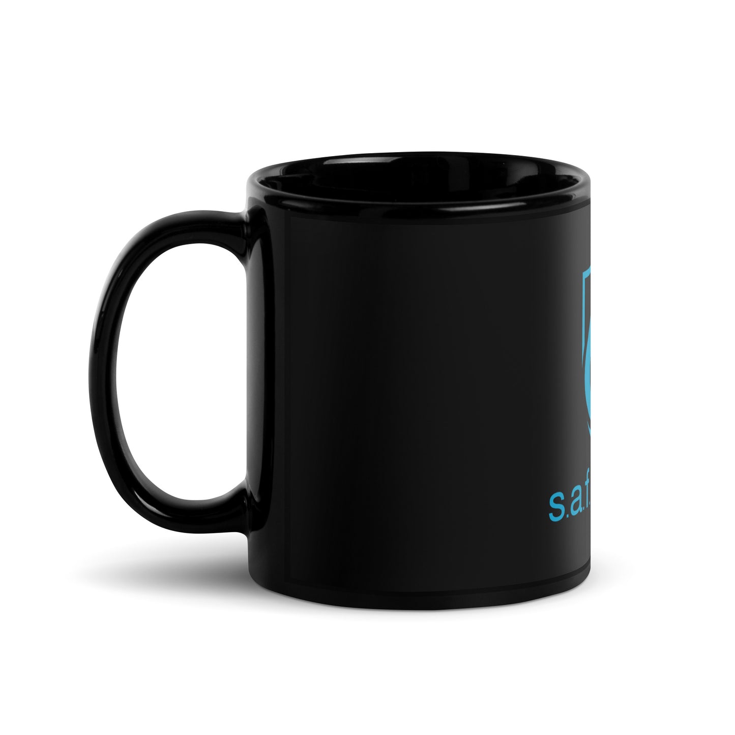 safe soss Black Glossy Mug