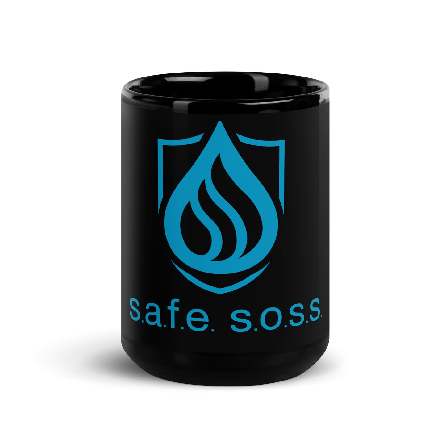 safe soss Black Glossy Mug