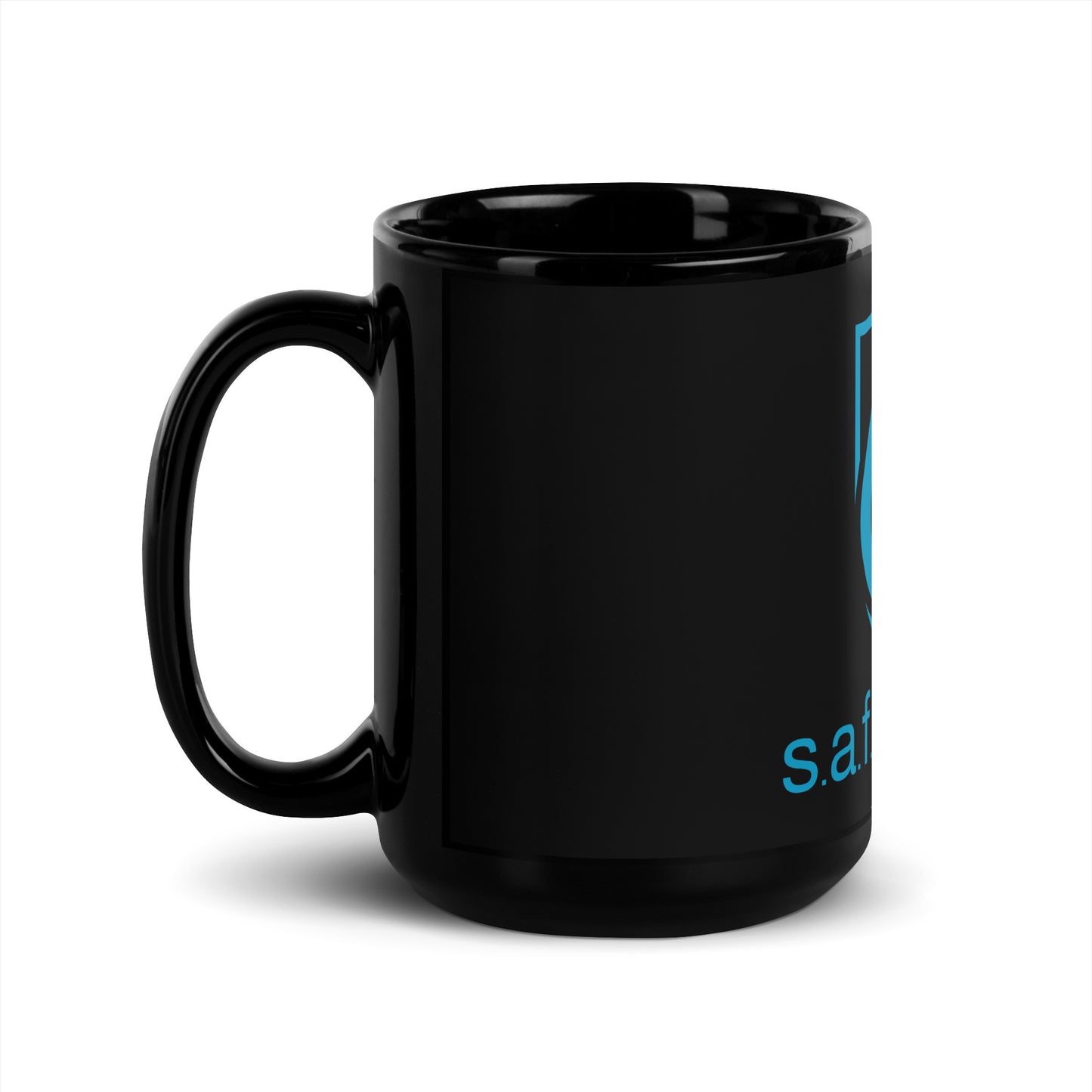 safe soss Black Glossy Mug